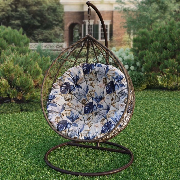 Подушка для качелей «Терра», диаметр 115 см, цвет синиий - Фото 1