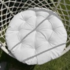 Подушка для качелей «Тина», диаметр 60 см, цвет белый - Фото 3