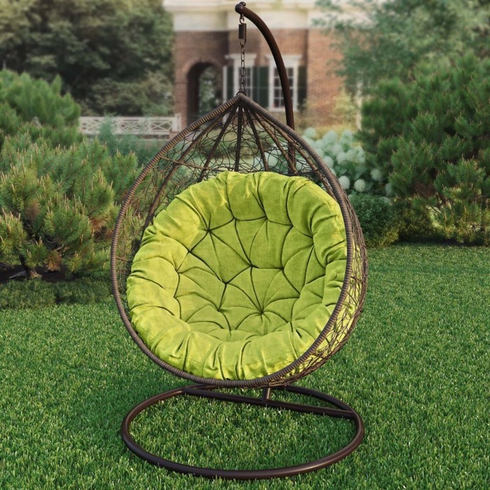 Подушка для качелей «Тина», диаметр 115 см, цвет зелёный
