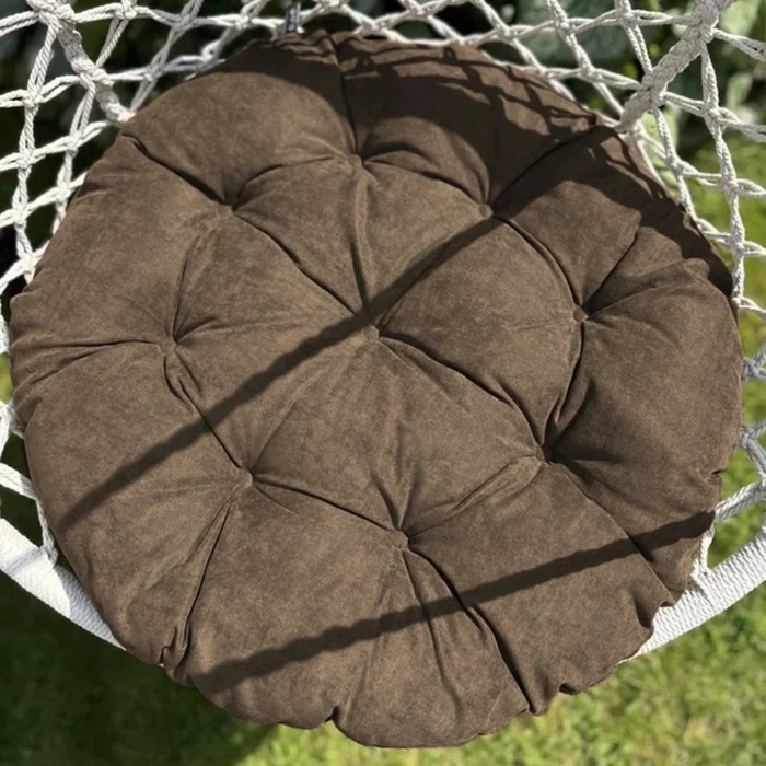 Подушка для качелей «Тина», диаметр 60 см, цвет коричневый - фото 1904977048