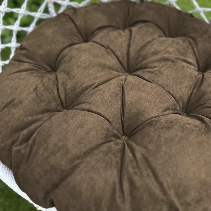 Подушка для качелей «Тина», диаметр 60 см, цвет коричневый - фото 1904977049