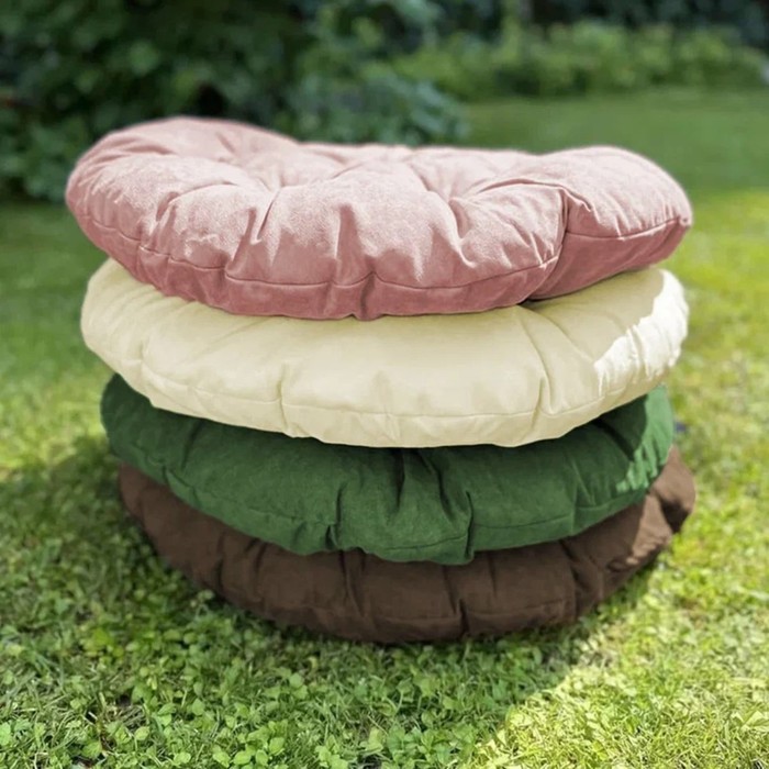 Подушка для качелей «Тина», диаметр 60 см, цвет коричневый - фото 1904977051