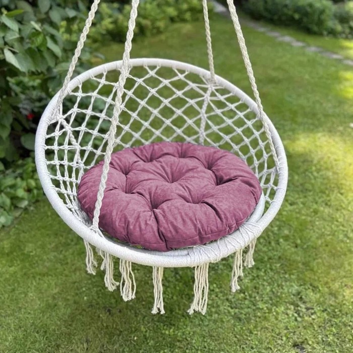 Подушка для качелей «Тина», диаметр 60 см, цвет розовый