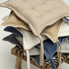 Подушка на стул «Ибица», размер 40х40 см, цвет бежево-коричневый - Фото 4