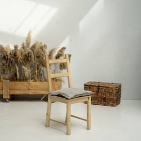 Подушка на стул «Ибица», размер 40х40 см, цвет бежево-серый