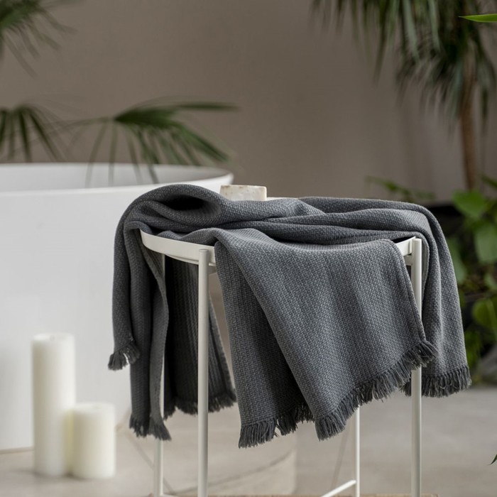 Полотенце «Дуглас», размер 60х90 см, цвет тёмно-серый