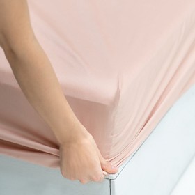 Простыня на резинке «Ферги», размер 200х160х25 см, цвет бежево-розовый