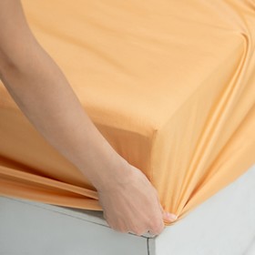 Простыня на резинке «Ферги», размер 200х180х25 см, цвет медовый