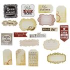 Вырубные картонные теги для скрапбукинга "Мудрые слова" - Фото 3