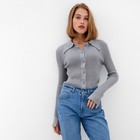 Джемпер женский MINAKU: Knitwear collection цвет серый, размер 46-48 - фото 320340217