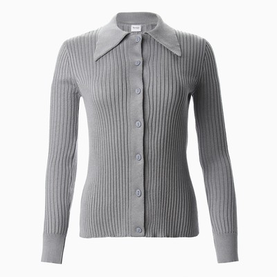 Джемпер женский на пуговицах MINAKU: Knitwear collection, серый, размер 46-48