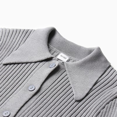 Джемпер женский на пуговицах MINAKU: Knitwear collection, серый, размер 46-48