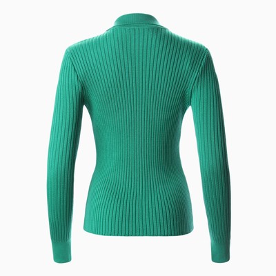 Джемпер женский на пуговицах MINAKU: Knitwear collection, зелёный, размер 46-48