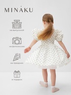Платье нарядное детское MINAKU: PartyDress, цвет белый, рост 104 см - Фото 3