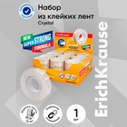 Клейкая лента канцелярская, 18 мм х 33 метра, ErichKrause Crystal, суперпрозрачная, дисплей, цена за 1шт. - Фото 1