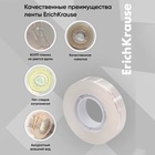 Клейкая лента канцелярская, 18 мм х 33 метра, ErichKrause Crystal, суперпрозрачная, дисплей, цена за 1шт. - Фото 4