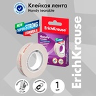 Клейкая лента канцелярская, 12 мм х 33 м, ErichKrause "Handy tearable", усиленная, отрывается руками, в коробке, с европодвесом 10122132 - фото 1841528