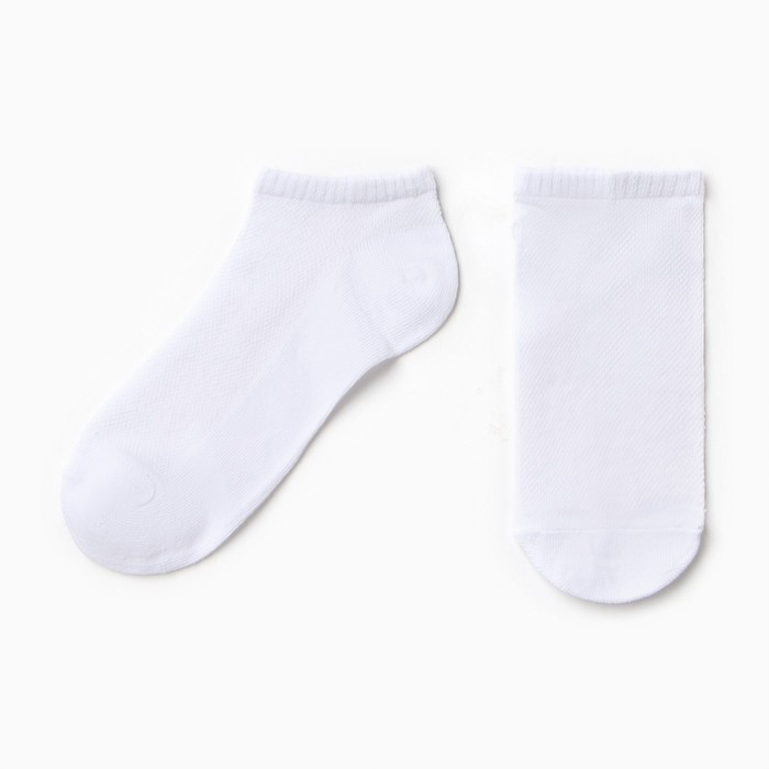 Носки мужские укороченные, цвет белый, размер 25-27 - Фото 1