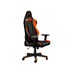 Кресло игровое Canyon Deimos GС-4, до 150 кг, 3D подлокотники, экокожа, чёрно-оранжевое