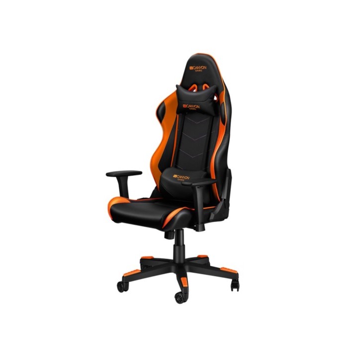 Кресло игровое Canyon Argama GС-4AO, 150 кг, 3D подлокотники, экокожа, чёрно-оранжевое - Фото 1