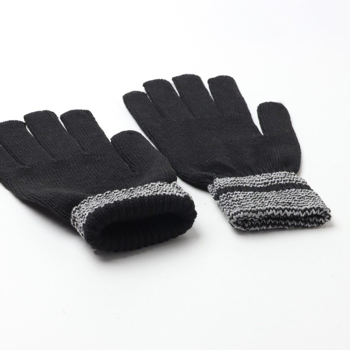 Перчатки мужские утепленные S 126 XL ( black) , цвет черный, р-р 24 - фото 1926860182