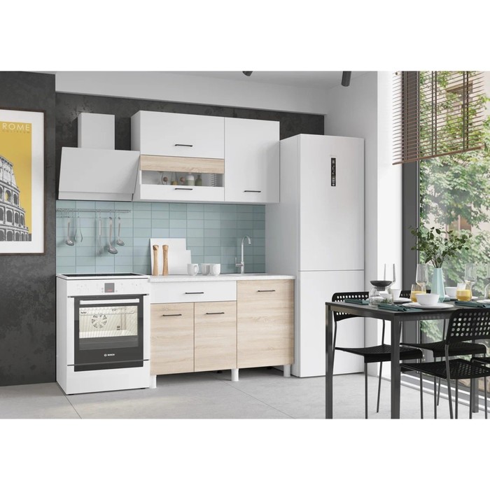 Кухонный гарнитур Trend 1200, 60х120см, ЛДСП, сонома-белый - фото 1906438398