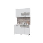 Кухонный гарнитур Trend 1200, 60х120см, МДФ, белый эмалит-бетон лайт - фото 301023491