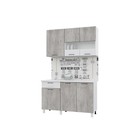 Кухонный гарнитур Trend 1300, 60х130см, МДФ, бетон лайт-белый эмалит - фото 301023510