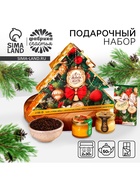 Подарочный набор новогодний «С Новым годом»: чай, мёд кремовый, шоколад - Фото 1