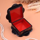 Шкатулка "Ручей", черная, 16 х 16 см, лаковая миниатюра - фото 23080779