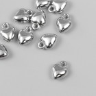 Подвеска "Сердце" серебро 0,8х1 см - фото 320387923