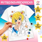 Набор для творчества футболка-раскраска «Девочка луна», размер 122-128 см - фото 286882246