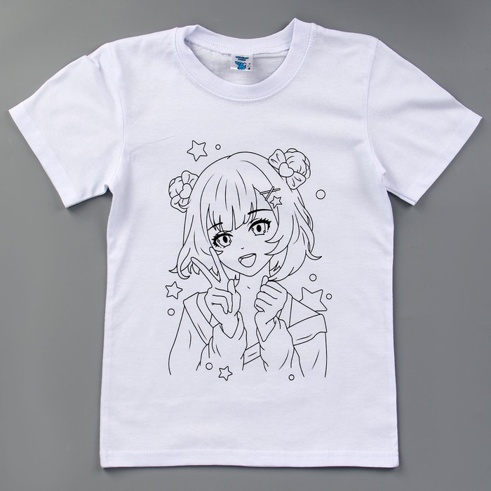 Набор для творчества футболка-раскраска «Девочка луна», размер 122-128 см