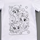 Набор для творчества футболка-раскраска «Единорожки», размер 122-128 см - фото 23095490