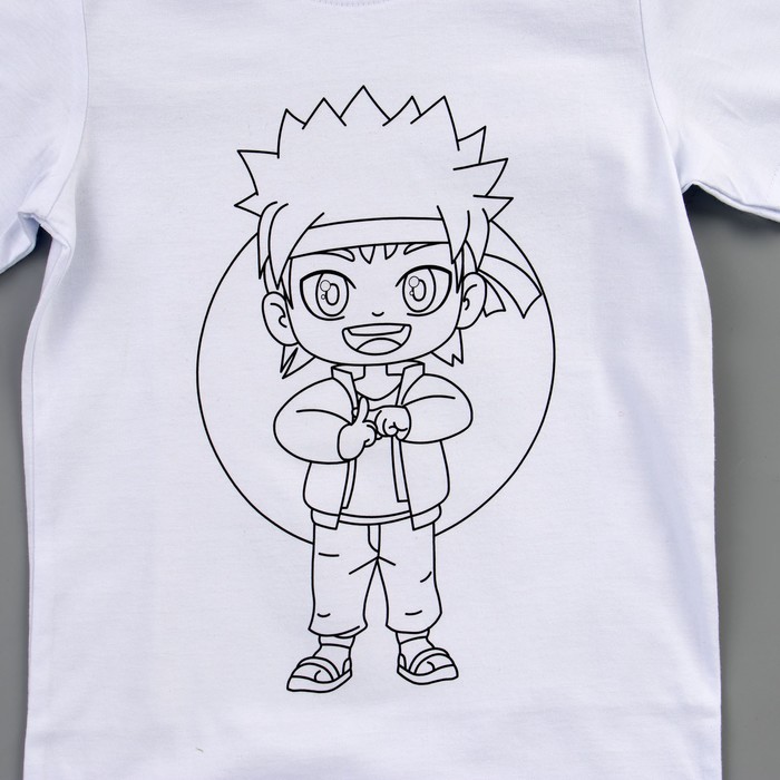 Набор для творчества футболка-раскраска «Мальчик лис», размер 122-128 см