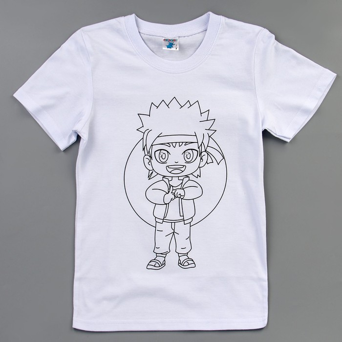 Набор для творчества футболка-раскраска «Мальчик лис», размер 128-134 см