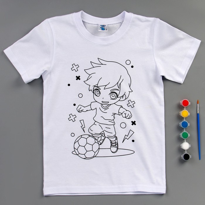 Набор для творчества футболка-раскраска «Футболист», размер 122-128 см