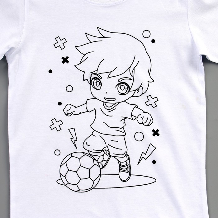 Набор для творчества футболка-раскраска «Футболист», размер 128-134 см
