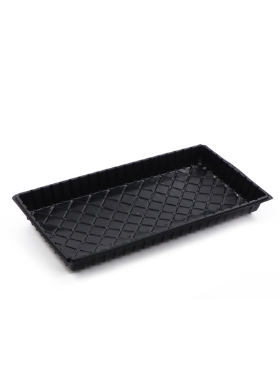 Поддон для рассады, 55×30×5.6 см, пластик, чёрный, дно МИКС, Greengo