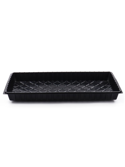 Поддон для рассады, 55×30×5.6 см, пластик, чёрный, дно МИКС, Greengo