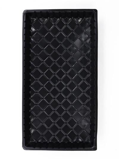 Поддон для рассады, 55×30×5.6 см, пластик, чёрный, дно МИКС, Greengo