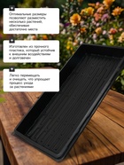 Поддон для рассады, 55×30×5.6 см, пластик, чёрный, Greengo - Фото 3