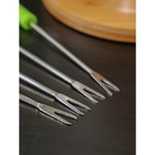 УЦЕНКА Набор для фондю керамический BellaTenero, 5 предметов: чаша 350 мл, 4 шпажки, цвет белый - Фото 5