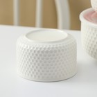 УЦЕНКА Набор салатников керамических с вакуумными крышками «Ромбики», 3 предмета: 300/550/900 мл, белая - Фото 4