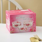 УЦЕНКА Набор салатников керамических с вакуумными крышками «Ромбики», 3 предмета: 300/550/900 мл, белая - Фото 6