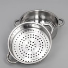 УЦЕНКА Мантоварка - пароварка из нержавеющей стали Доляна «Классика», d=24 см, 3 уровня, общий объём — 7.9 л - Фото 3