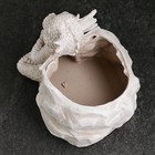 Фигурное кашпо "Дракон" белый камень, 17х22х19см - Фото 6