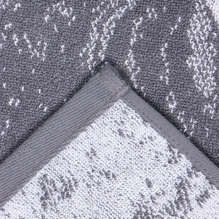 Полотенце махровое Этель "Кирилл" серый, 50х90см, 100% хлопок, 420гр/м2