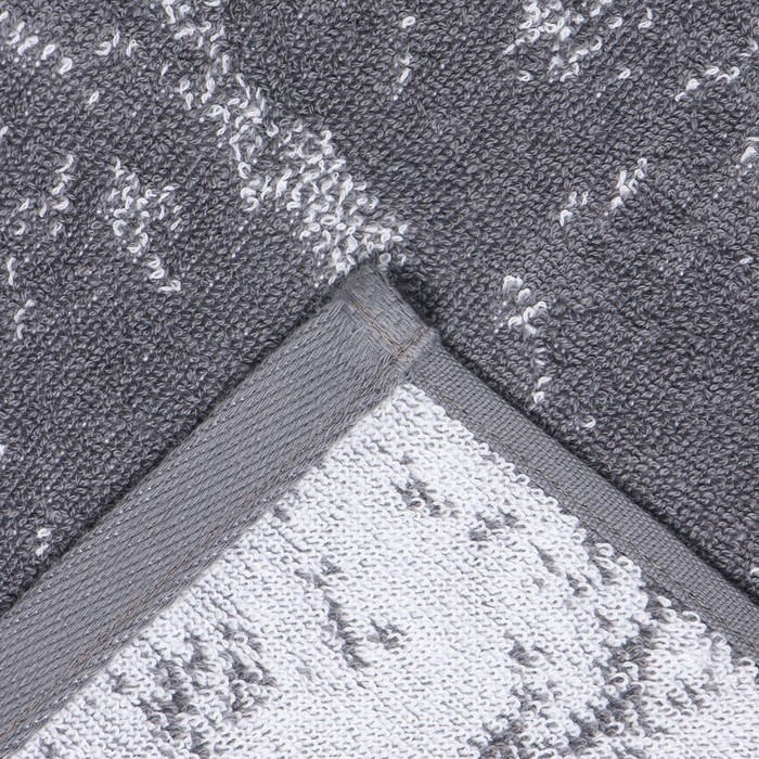 Полотенце махровое Этель "Илья" серый, 50х90см, 100% хлопок, 420гр/м2 - фото 1910822486