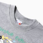 Футболка для мальчика, цвет серый меланж, рост 122 см - фото 24320143